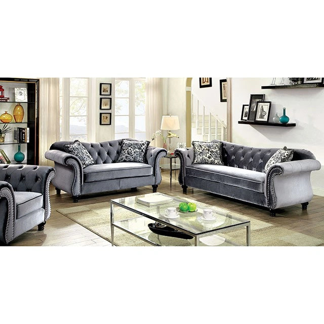 Jolanda Chair Blue & Grey - Dream Home Furniture & Mattress (Waite Park, MN)