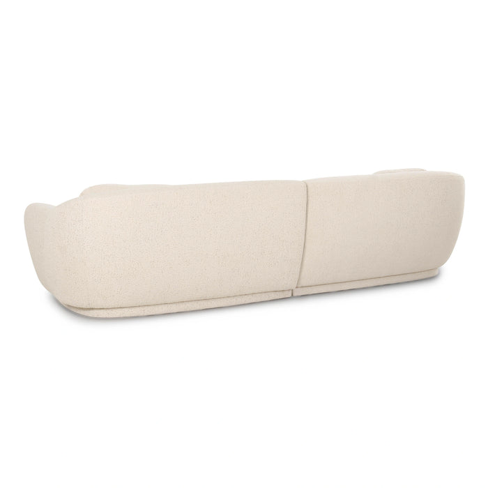 Misty 115" Cream Performance Boucle Modular Sofa
