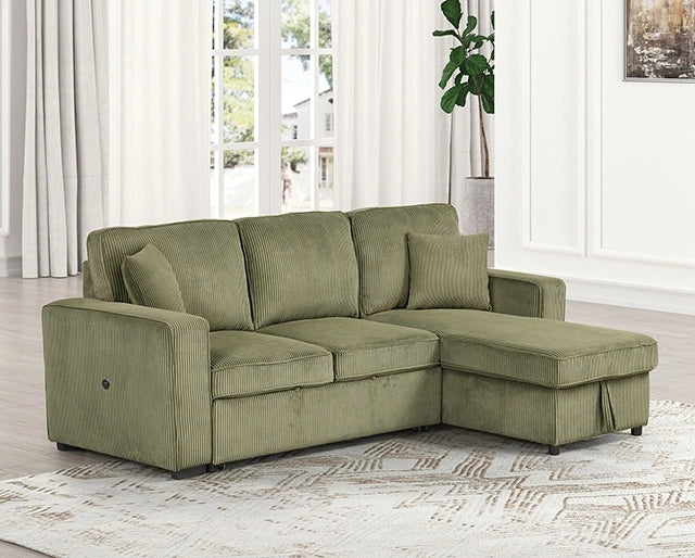 Yves Sectional Green - Dream Home Furniture & Mattress (Waite Park, MN)