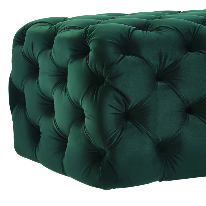 Kaylee 49" Performance Velvet Tufted Jumbo Ottoman