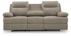 Side-Swipe Reclining Sofa with Drop Down Table - Dream Home Furniture & Mattress (Waite Park, MN)