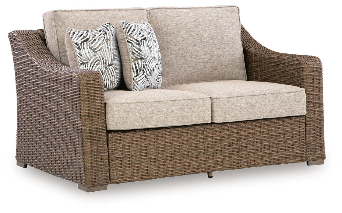 Laguna Heights Outdoor Loveseat with Cushion - Dream Home Furniture & Mattress (Waite Park, MN)