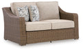 Laguna Heights Outdoor Loveseat with Cushion - Dream Home Furniture & Mattress (Waite Park, MN)