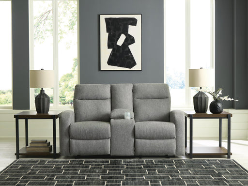 Gauntlet Reclining Loveseat with Console - Dream Home Furniture & Mattress (Waite Park, MN)