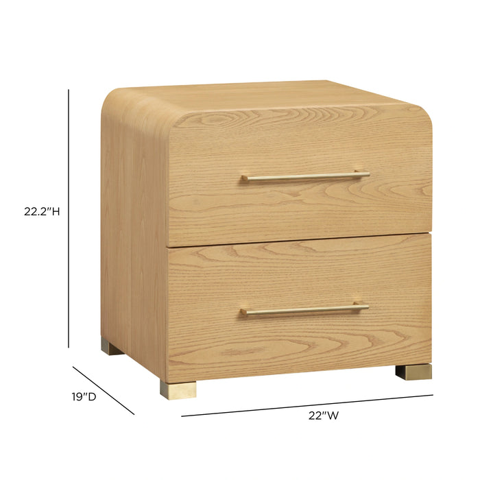 Marissa 22" Ash 2-Drawer Nightstand