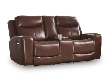 Next Move Power Reclining Loveseat with Console - Dream Home Furniture & Mattress (Waite Park, MN)