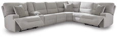 Acklen Place Power Sectional Reclining Sofa with Storage Console - Dream Home Furniture & Mattress (Waite Park, MN)