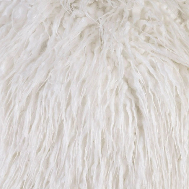 Sheri White 20" X 20" Pillow, Shaggy White (2/CTN) - Dream Home Furniture & Mattress (Waite Park, MN)