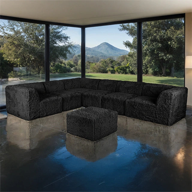 Nappi Large L-Sectional w/ Ottoman (Compressed Foam) - Dream Home Furniture & Mattress (Waite Park, MN)