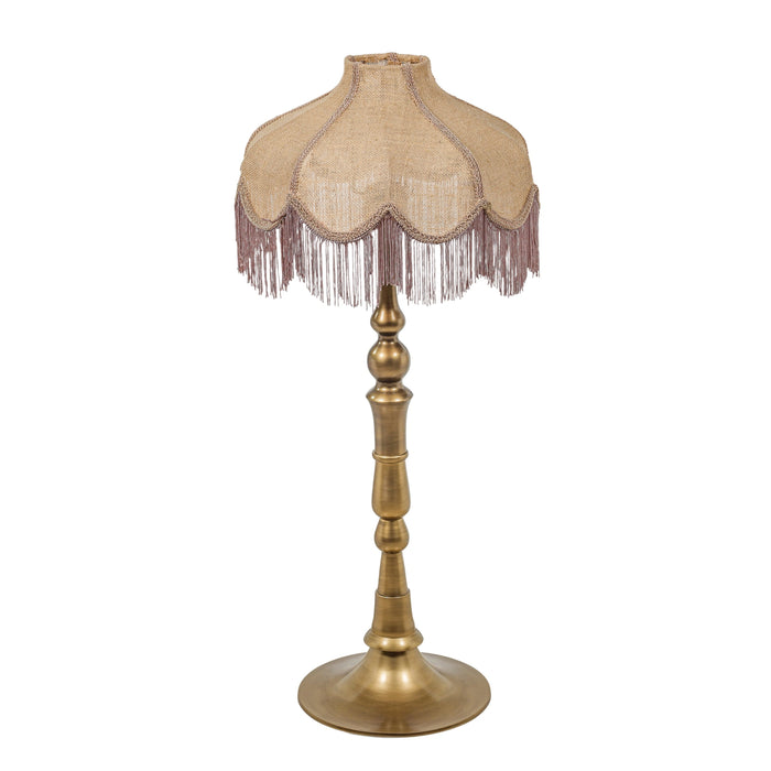 Buchanan Jute Fringed Scalloped Table Lamp