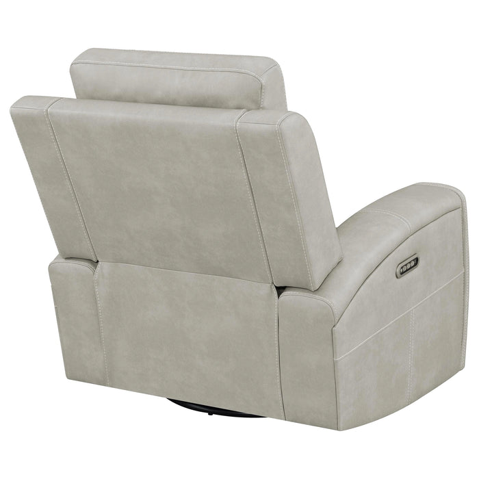 Brickston Triple Power Swivel Glider Recliner - Dream Home Furniture & Mattress (Waite Park, MN)