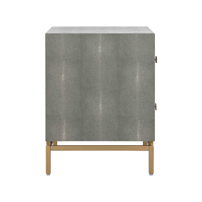 Pesce 25" Faux Shagreen 2-Drawer Nightstand