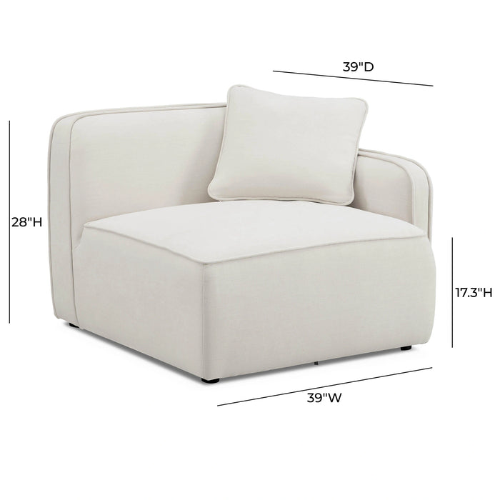 Travie Performance Corduroy Velvet Corner Chair