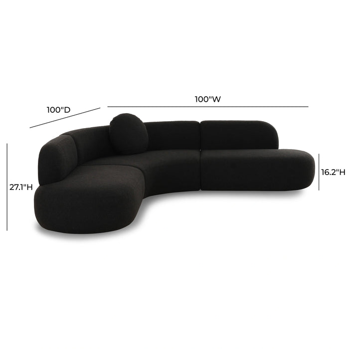 Broohah 3-Piece Performance Fabric L-Shaped Sectional