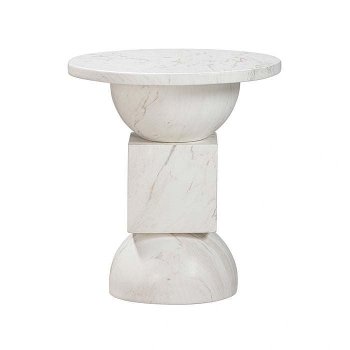 Chip Faux Marble Indoor/Outdoor Side Table