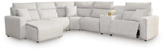 Modmax II Power Reclining Sectional with Chaise and Console - Dream Home Furniture & Mattress (Waite Park, MN)