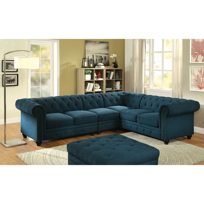 Stanford Armless Chair Teal - Dream Home Furniture & Mattress (Waite Park, MN)