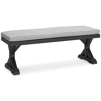 Beachcroft Outdoor Bench with Cushion - Dream Home Furniture & Mattress (Waite Park, MN)