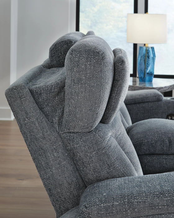 Studio Cave Power Reclining Loveseat with Console - Dream Home Furniture & Mattress (Waite Park, MN)