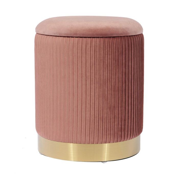 Zoe Cream Storage Ottoman