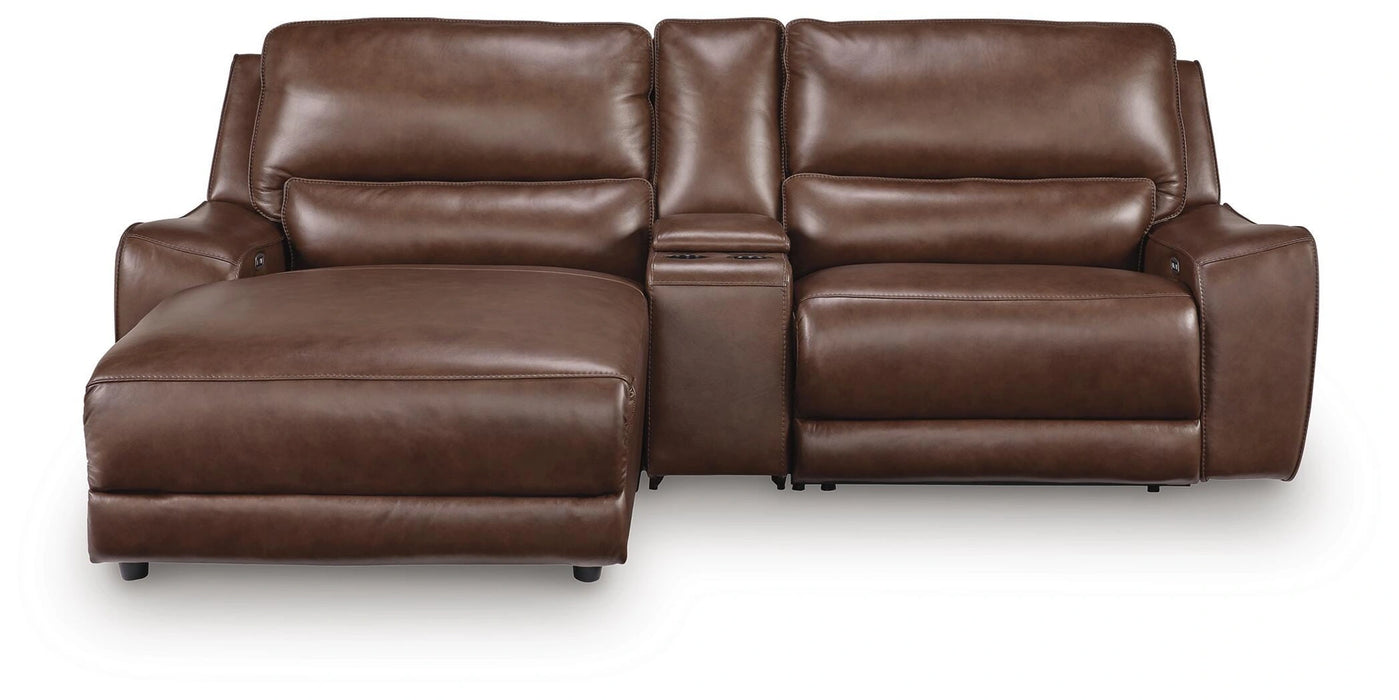 DeepWakes Power Reclining Sectional with Chaise - Dream Home Furniture & Mattress (Waite Park, MN)