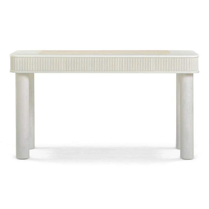 Sarah 55" Cream 2-Drawer Executive Work Desk