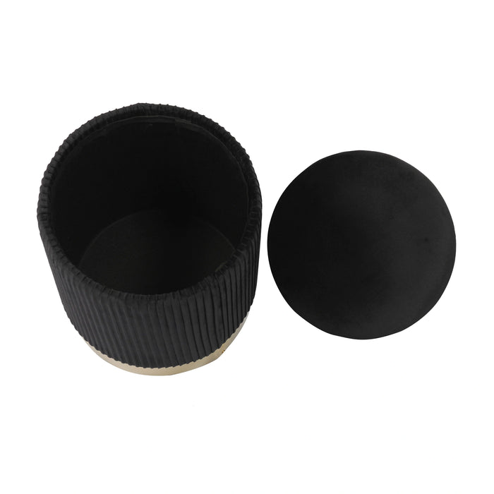 Zoe Cream Storage Ottoman