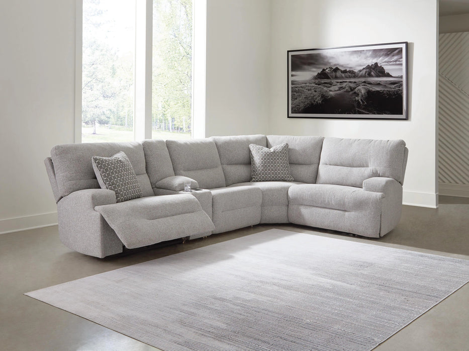 Acklen Place Power Reclining Sectional with Storage Console - Dream Home Furniture & Mattress (Waite Park, MN)