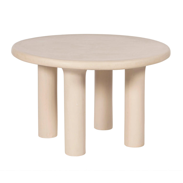 Barbara 47" Cream Textured Indoor / Outdoor Round Dining Table