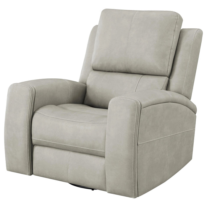 Brickston Triple Power Swivel Glider Recliner - Dream Home Furniture & Mattress (Waite Park, MN)