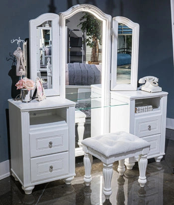 Kozlani Vanity with Mirror - Dream Home Furniture & Mattress (Waite Park, MN)