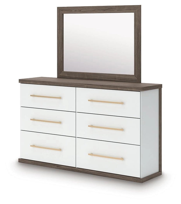 Kendanport Dresser and Mirror - Dream Home Furniture & Mattress (Waite Park, MN)