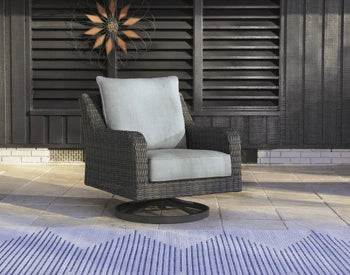 Elite Park Outdoor Swivel Lounge with Cushion - Dream Home Furniture & Mattress (Waite Park, MN)