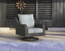 Elite Park Outdoor Swivel Lounge with Cushion - Dream Home Furniture & Mattress (Waite Park, MN)