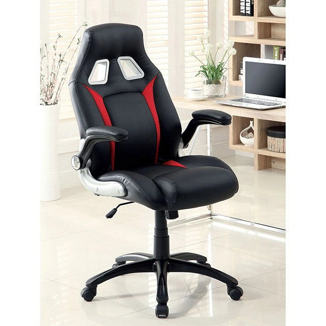 Argon Black/Silver/Red Office Chair - Dream Home Furniture & Mattress (Waite Park, MN)