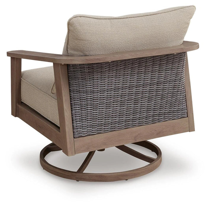 Harmony Headlands Outdoor Swivel Lounge with Cushion - Dream Home Furniture & Mattress (Waite Park, MN)