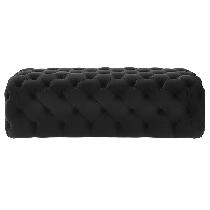 Kaylee 49" Performance Velvet Tufted Jumbo Ottoman