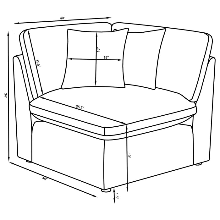 Hobson 5 Pc Sectionals - Dream Home Furniture & Mattress (Waite Park, MN)