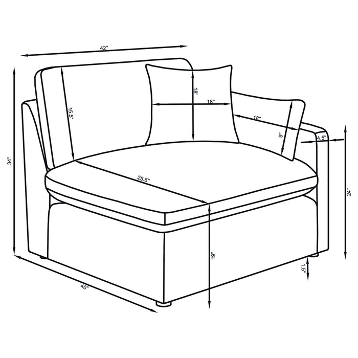 Hobson 5 Pc Sectionals - Dream Home Furniture & Mattress (Waite Park, MN)