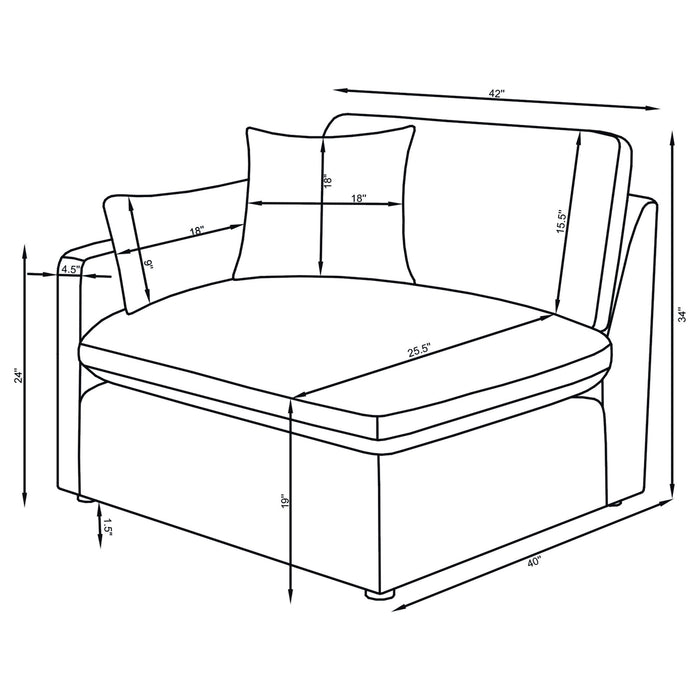 Hobson Corner Chair Sectionals - Dream Home Furniture & Mattress (Waite Park, MN)