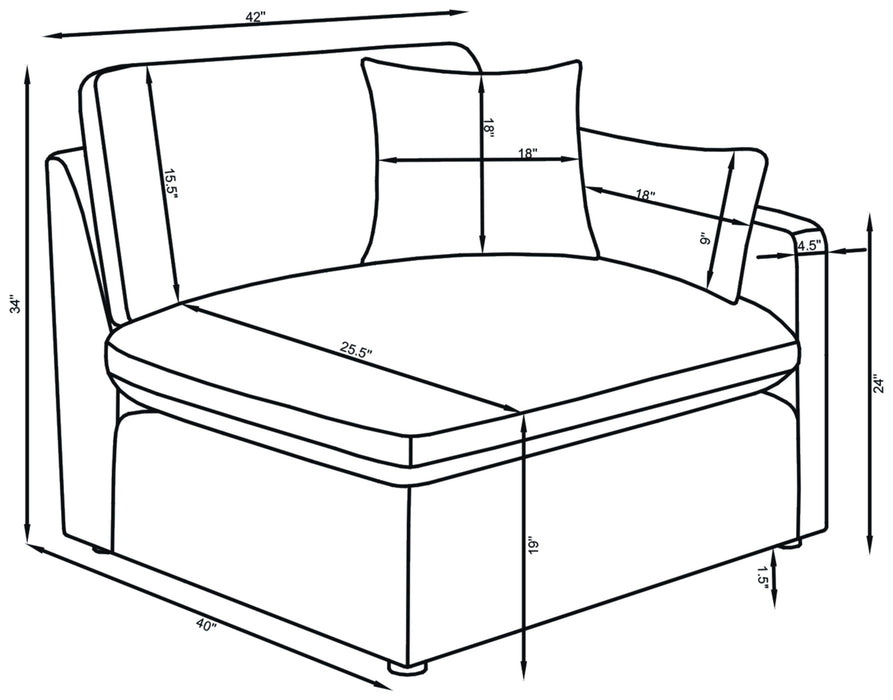 Hobson Corner Chair Sectionals - Dream Home Furniture & Mattress (Waite Park, MN)