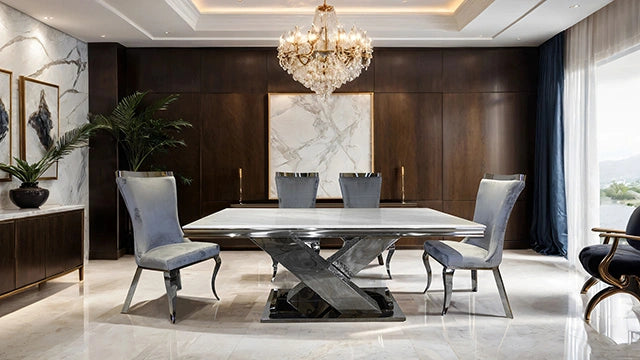 Palazzo 7 Pc Dining Table Set - Dream Home Furniture & Mattress (Waite Park, MN)