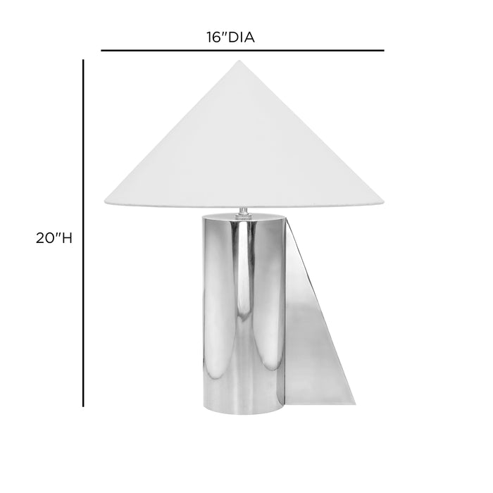Geo Chrome Table Lamp