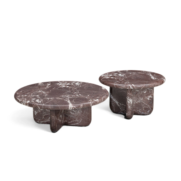 Juju 2-Piece Faux Marble Indoor/Outdoor Nesting Coffee Table Set