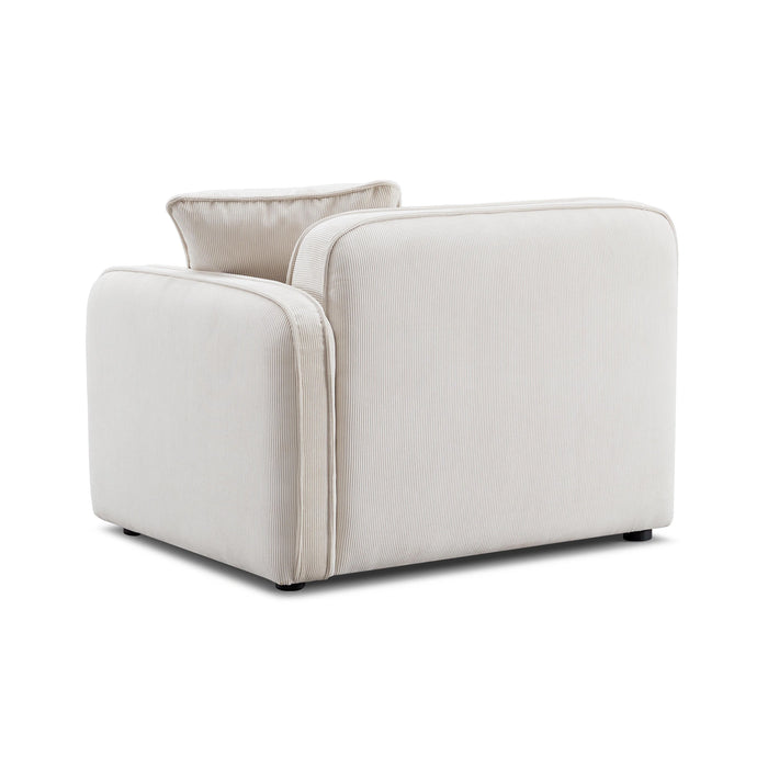 Travie Performance Corduroy Velvet Corner Chair