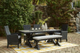 Beachcroft Outdoor Bench with Cushion - Dream Home Furniture & Mattress (Waite Park, MN)
