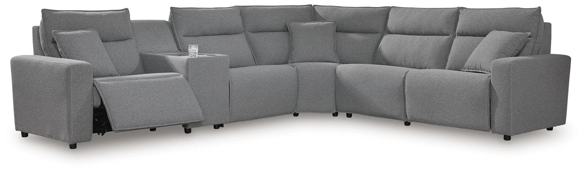 Modmax Reclining Sectional with Console - Dream Home Furniture & Mattress (Waite Park, MN)