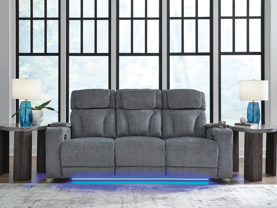 Studio Cave Power Reclining Sofa - Dream Home Furniture & Mattress (Waite Park, MN)