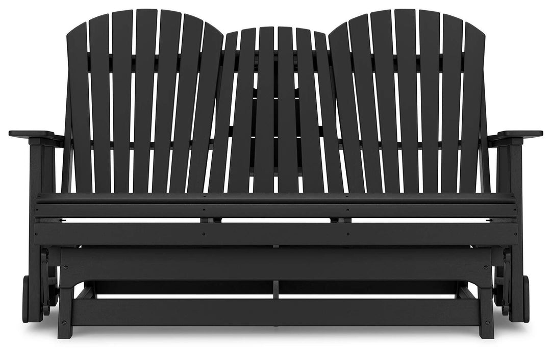 Hyland wave Outdoor Glider Loveseat - Dream Home Furniture & Mattress (Waite Park, MN)