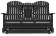 Hyland wave Outdoor Glider Loveseat - Dream Home Furniture & Mattress (Waite Park, MN)